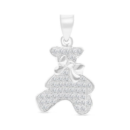 [PND01WCZ00000A758] Sterling Silver 925 Pendant Rhodium Plated And White CZ