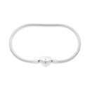 Sterling Silver 925 Bracelet Rhodium Plated Embedded With White CZ - 20 CM