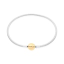 Sterling Silver 925 Bracelet Rhodium And Gold Plated - 20 CM