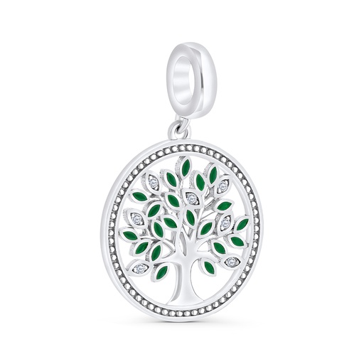 [PND01WCZ00000A831] Sterling Silver 925 Pendant Rhodium Plated Embedded With White CZ