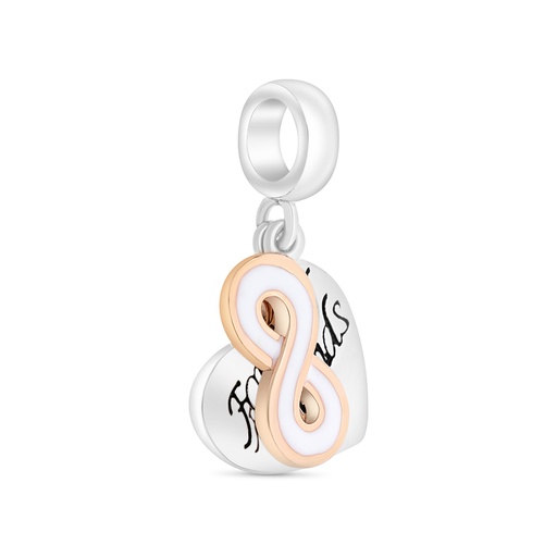 [PND29WCZ00000A834] Sterling Silver 925 Pendant Rhodium And Rose Gold Plated Embedded With White CZ