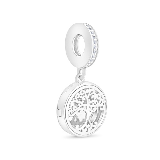 [PND01WCZ00000A877] Sterling Silver 925 Pendant Rhodium Plated Embedded With White CZ