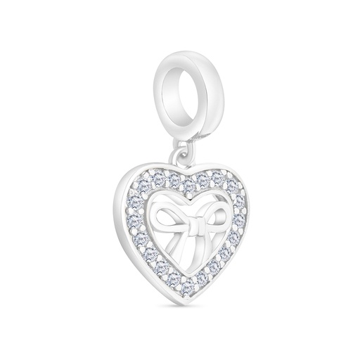 [PND01WCZ00000A902] Sterling Silver 925 Pendant Rhodium Plated Embedded With White CZ