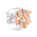 Sterling Silver 925 CHARM Rhodium And Rose Gold Plated