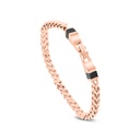 Stainless Steel 316L Bracelet, Rose Gold And Black Plated For Men's