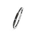 Stainless Steel 316L Bracelet, Rhodium And Black And  Rose Gold Plated For Men's