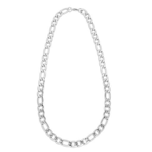 [NCL0900000000A004] Sterling Silver Necklace Rhodium Plated For Men 304L