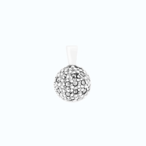 [PND04MAR00000A198] Sterling Silver 925 Pendant Embedded With Marcasite Stones