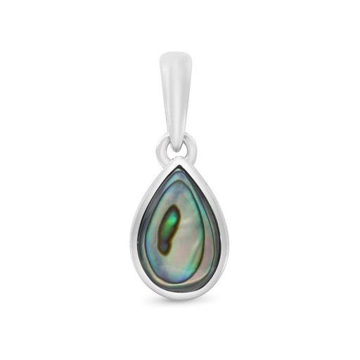 [PND0400000ABAA467] Sterling Silver 925 Pendant Embedded With Natural Blue Shell