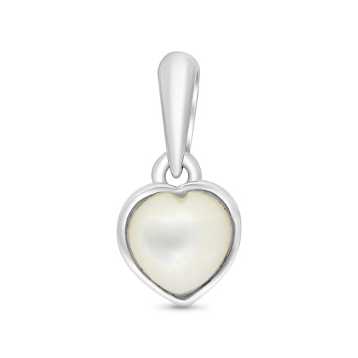 [PND0400000MOPA437] Sterling Silver 925 Pendant Embedded With Natural White Shell