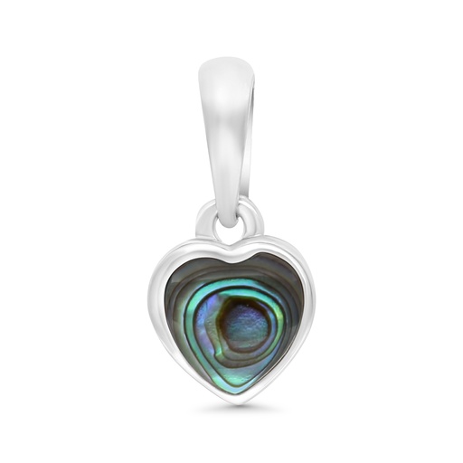[PND0400000ABAA437] Sterling Silver 925 Pendant Embedded With Natural Blue Shell