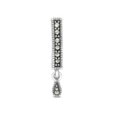 Sterling Silver 925 Pendant Embedded With White Marcasite Stones