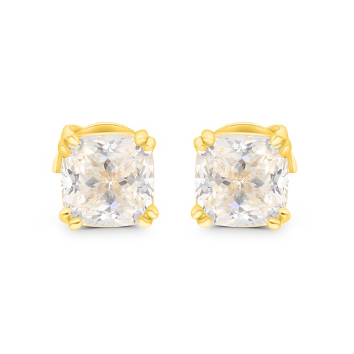 [EAR02CIT00000C042] Sterling Silver 925 Earring Gold Plated Embedded With Yellow Zircon 
