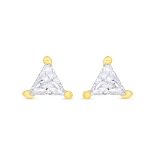 [EAR02WCZ00000C183] Sterling Silver 925 Earring Gold Plated Embedded With White CZ