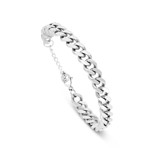 [BRC0901000000A155] Stainless Steel Bracelet, Rhodium Plated For Men 316L