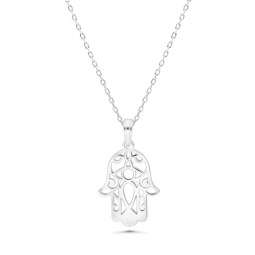 [NCL0100000000B383] Sterling Silver 925 Necklace Rhodium Plated