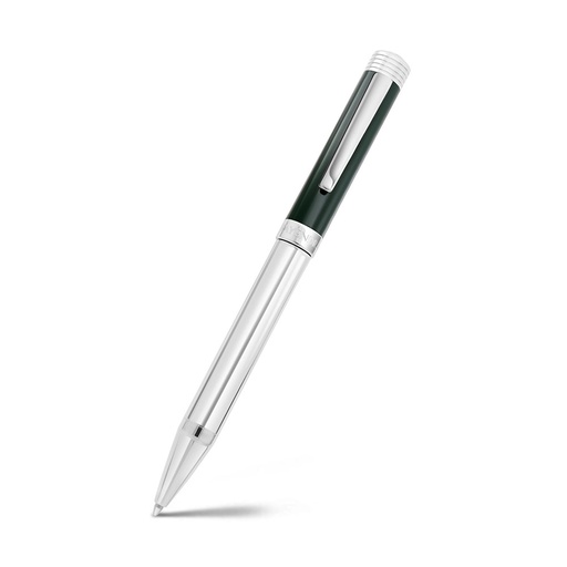 [PEN0900005000A122] Fayendra Pen Silver And Green Plated And The Bottom Silver Plated