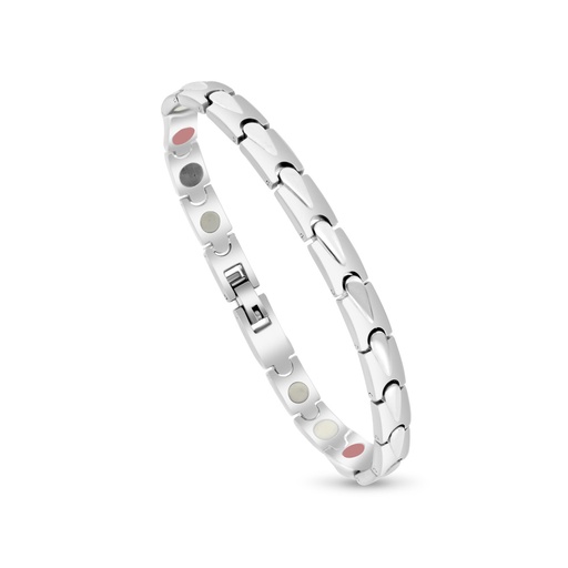 [BRC0900001000A162] Stainless Steel 316L Bracelet, Silver Plated For Men