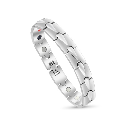 [BRC0900001000A163] Stainless Steel 316L Bracelet, Silver Plated For Men