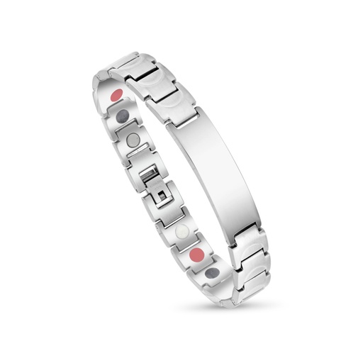 [BRC0900001000A165] Stainless Steel 316L Bracelet, Silver Plated For Men