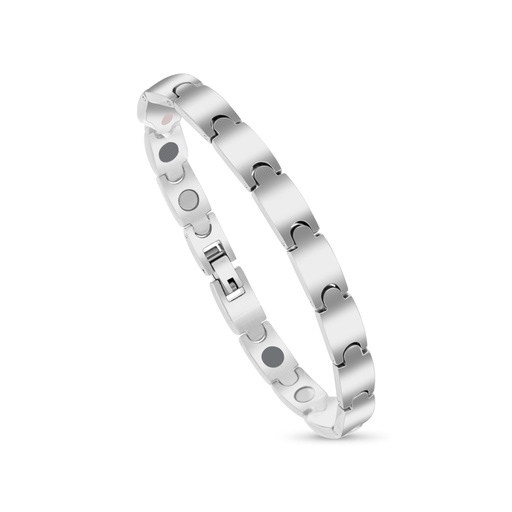 [BRC0900000000A184] Stainless Steel 316L Bracelet, Silver Plated For Men
