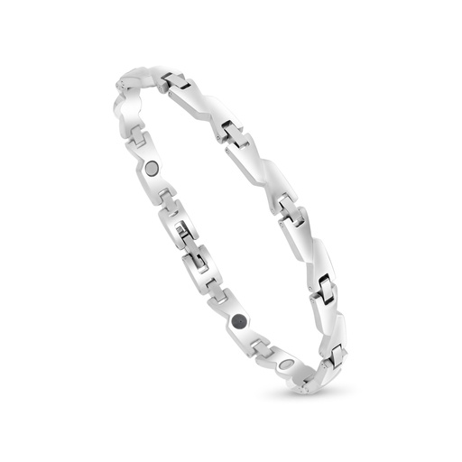 [BRC0900001000A186] Stainless Steel 316L Bracelet, Silver Plated For Men