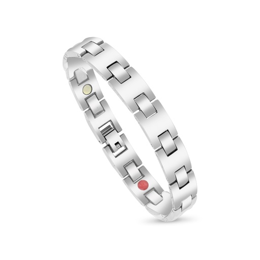 [BRC0900002000A189] Stainless Steel 316L Bracelet, Silver Plated For Men