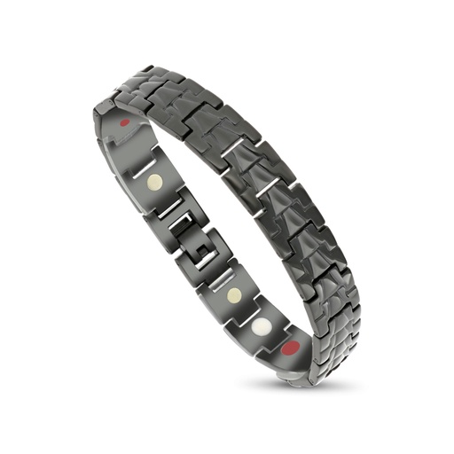 [BRC0900000000A190] Stainless Steel 316L Bracelet, Black Plated For Men