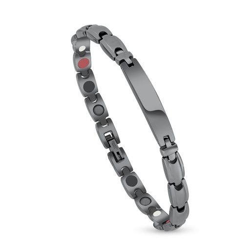 [BRC0900002000A192] Stainless Steel 316L Bracelet, Black Plated For Men