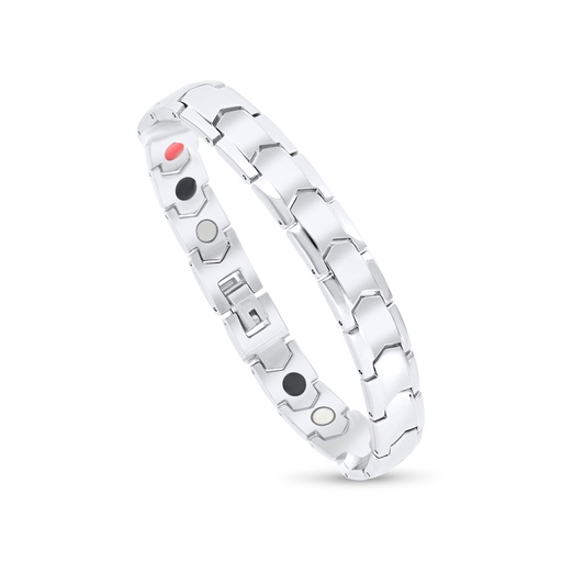 [BRC0900000000A196] Stainless Steel 316L Bracelet, Silver Plated For Men