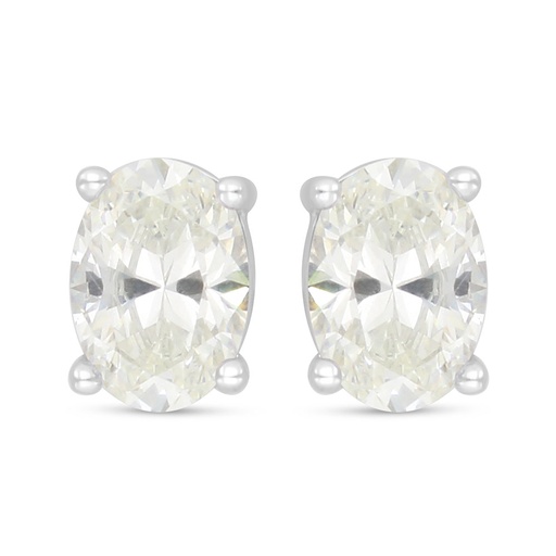 [EAR01CIT00000D068] Sterling Silver 925 Earring Rhodium Plated Embedded With Diamond Color 