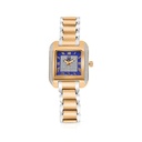Stainless Steel 316 Watch Steel And Rose Gold Color Embedded With White Zircon - BLUE DIAL