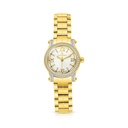 Stainless Steel 316 Watch Golden Color Embedded With White Zircon - SILVER DIAL