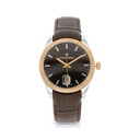 Stainless Steel 316 Watch Steel And Rose Gold Color  Brown Leather For Men - BROWN DIAL