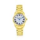 Stainless Steel 316 Watch Golden Color Embedded With Black Numbers - SILVER DIAL